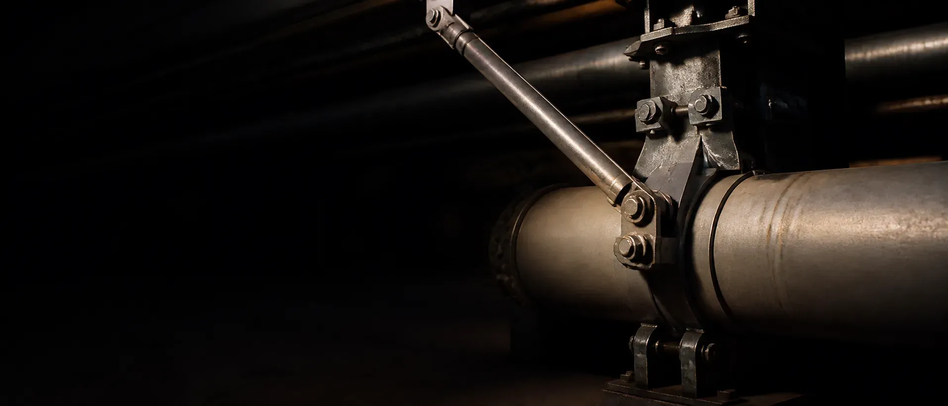 Engineered dynamic restraints installed in an industrial piping system