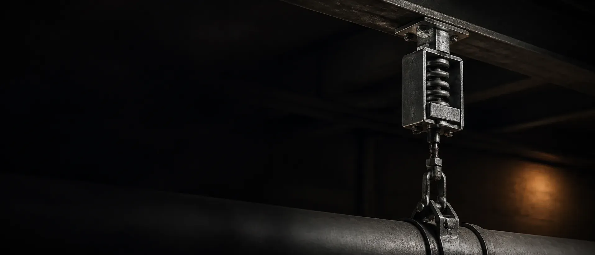 Spring supports installed in an industrial piping system